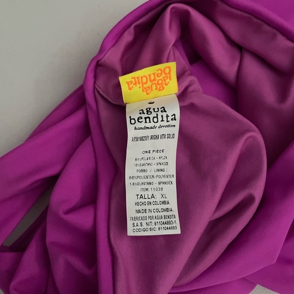 Agua Bendita X Free People Irisha One Piece Swimsuit Cut Out Purple - Picture 2 of 5